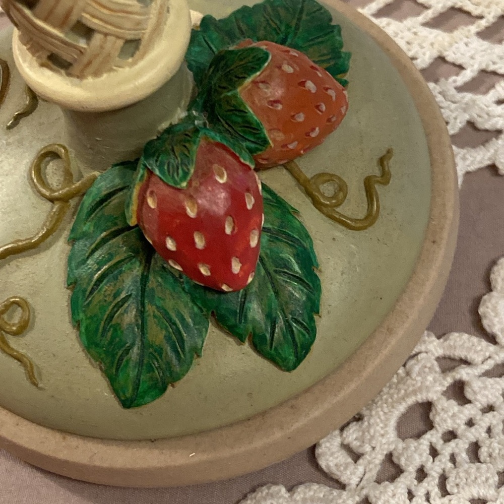 Vintage Strawberry Design Cookie Stamp Brown Bag Cookie Art 1995 - Picture 4 of 15